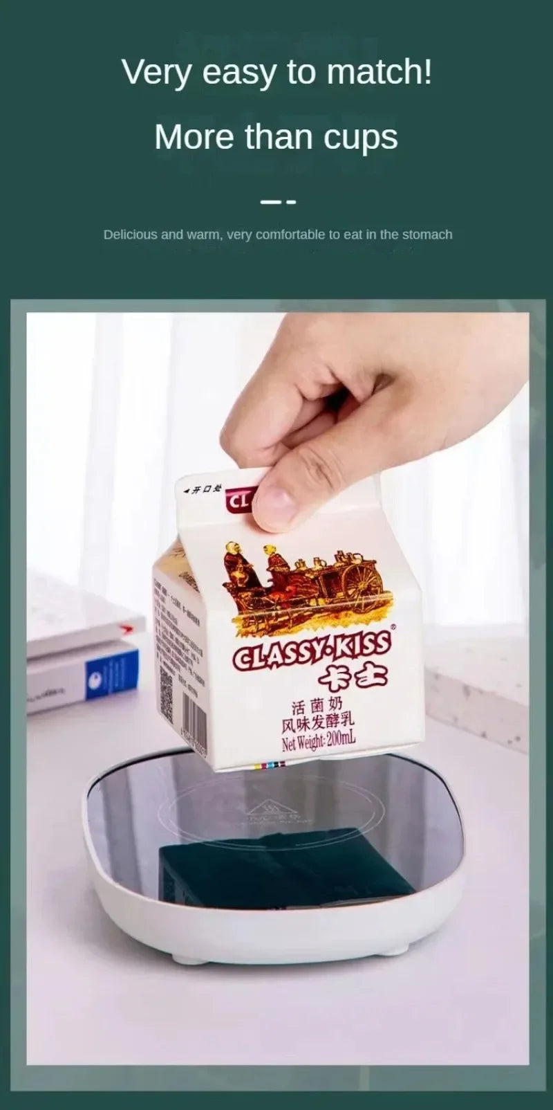 Electric Smart Thermostatic Coaster Suitable for Home and Office Suitable for Hot Coffee Tea Milk Water Portable and Waterproof