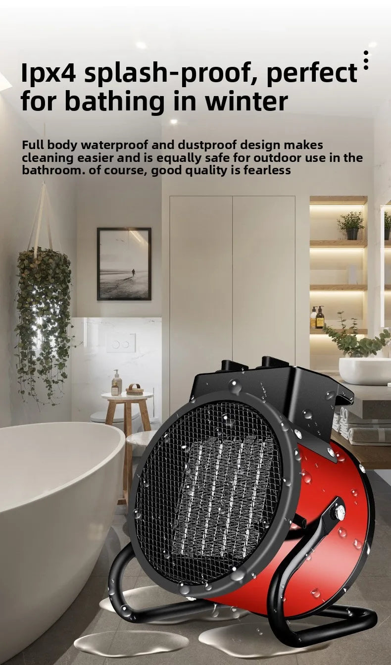 Electric Heater 3000W Thermostat Fast Heat 2000W 3 Gear Adjust Air Warmer Radiator Room Heater Overheat Protection Home Warmer