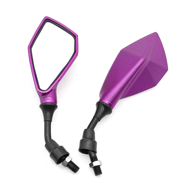 Motorcycle Mirrors Red M10 ABS Motorcycle Rearview Mirrors Scooter E-Bike ATV Dirt Bike Rear View Mirrors HD Side Mirror