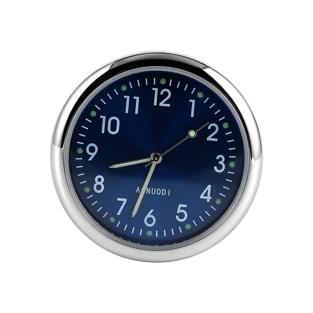 Car Clock Luminous Auto Ornament Mini Automobiles Internal Stick-On Digital Watch Mechanics Quartz Clocks 40mm 43mm