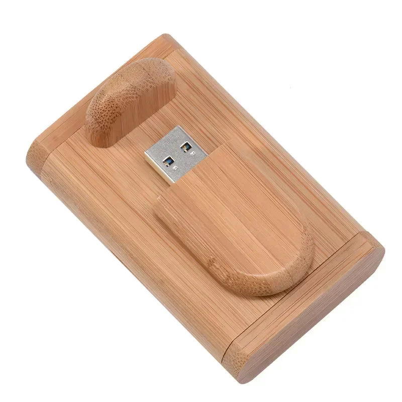 JASTER USB 2.0 Flash Drive 64GB Pen drive Wooden Box Free Personal LOGO Memory stick 64GB 32GB 16GB wedding Gift U disk Pendrive