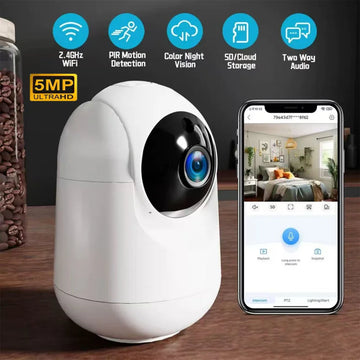 5MP IP Camera PTZ WiFi Camera Home Indoor Baby/Elderly Monitor Camera Security Protection Auto Tracking CCTV Camera