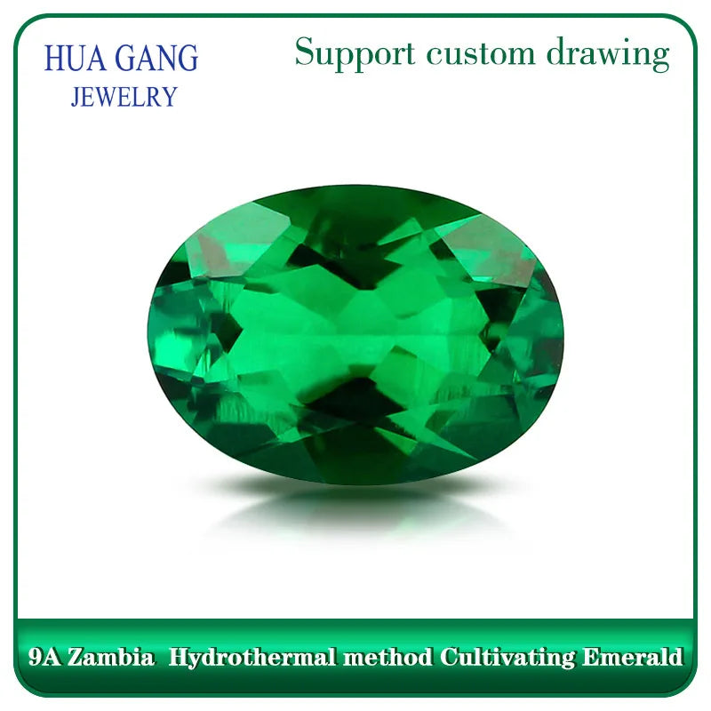 Zambian Emerald Laboratory Cultivate gemstones Round Pear Oval Heart drill including minor cracks and inclusions loose gemstone