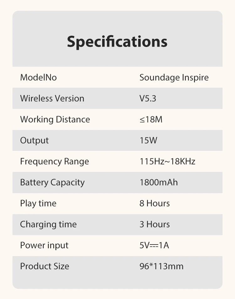 Soundage Portable Wireless Bluetooth Speaker 360 Degree Stereo Surround Subwoofer IPX6 Waterproof Support TF TWS Speaker
