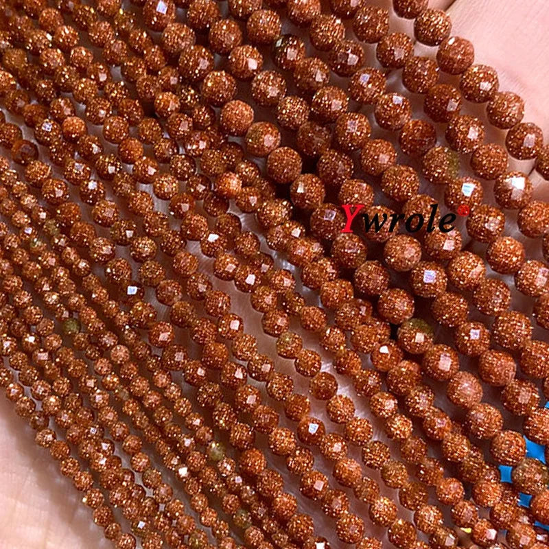 Natural Red Garnet Stone Beads 2 3 4mm Faceted Loose Round Gemstone For Jewelry Making DIY Bracelet Earrings Accessories 15''