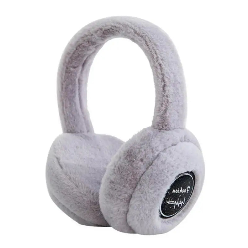 Winter Outdoor Plush Earmuffs Bluetooth Wireless Cute Warm Fur Headphones Earphones Solid Color Stereo Wireless Headset