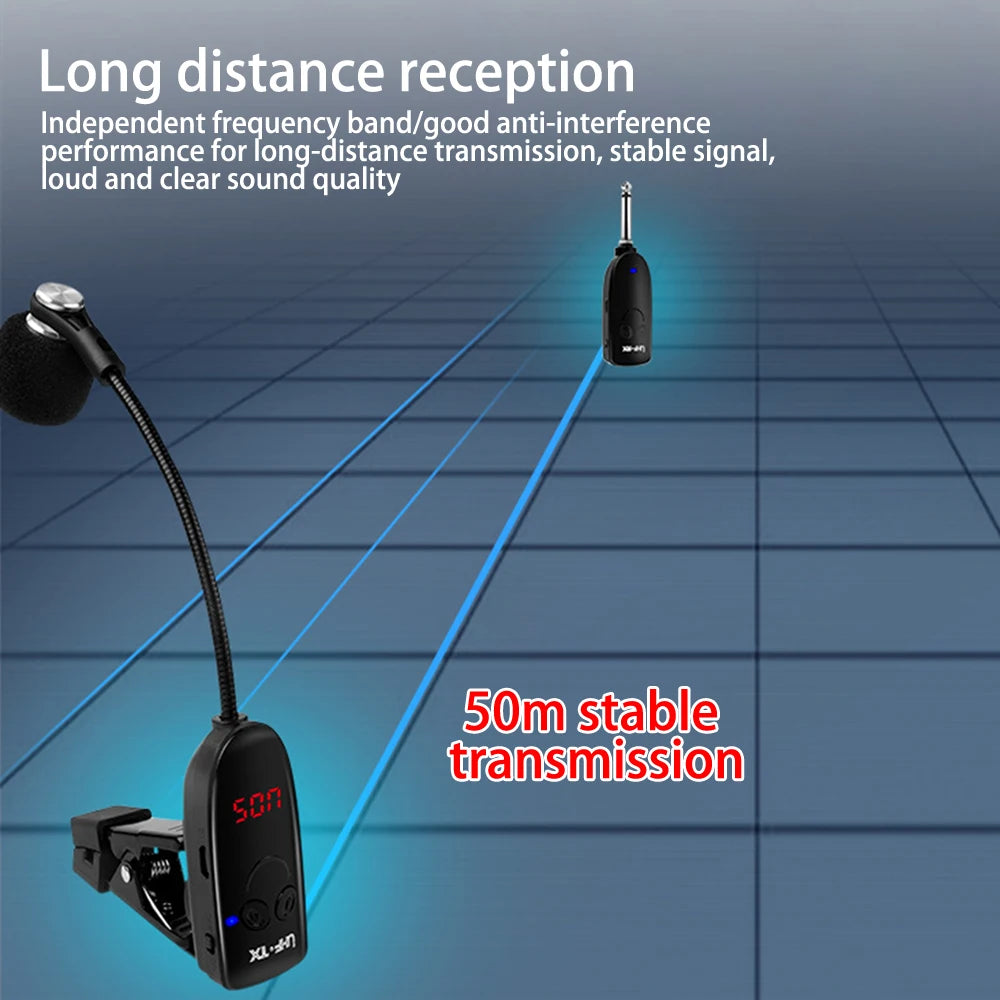 Wireless Microphone Professional Musical Instrument Pickup Amplifier Condenser Mic Receiver Transmitter For Saxophone Trumpet