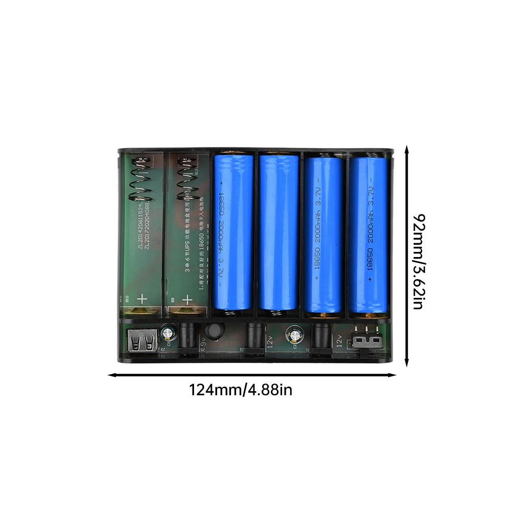 5V9V12V Output Power Bank Box for Cellphone Power Storage Case Tablet Modem 6x/3x 18650 Battery UPS Uninterrupted Power Supply