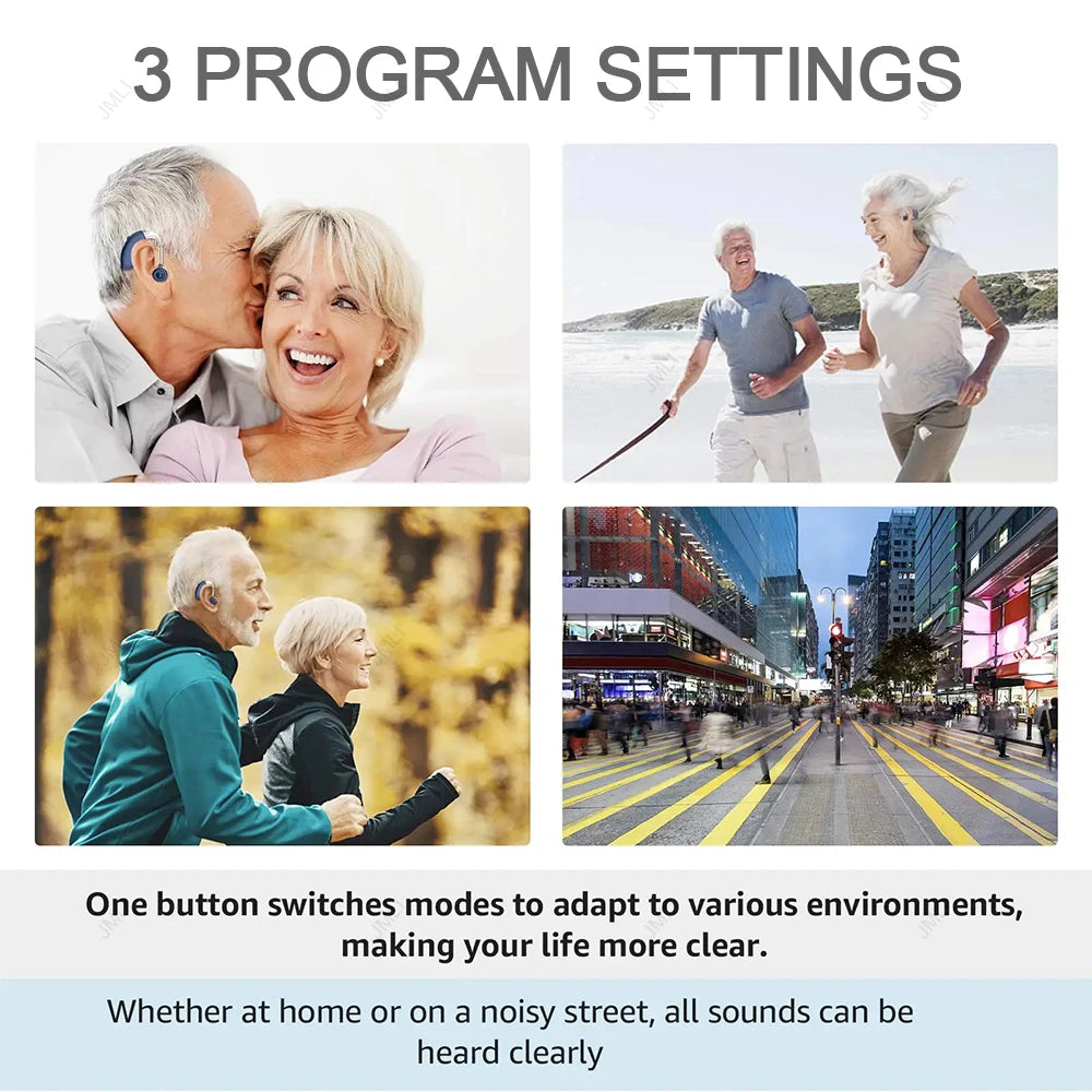 2024 Best Digital Hearing Aids for Seniors Invisible Rechargeable Sound Amplifier with Noise Cancelling for Adults Hearing Loss