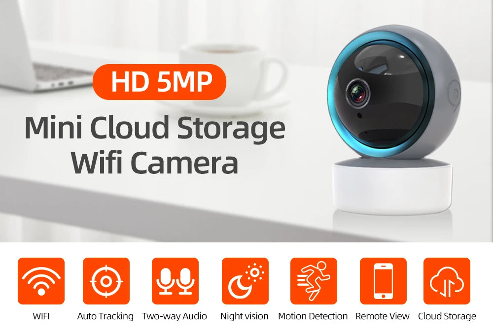 Tuya Smart Life Home Security Camera System Wireless 5MP Wifi CCTV PTZ IP Video Surveillance Camera 2 Way Audio Baby Monitor 2K