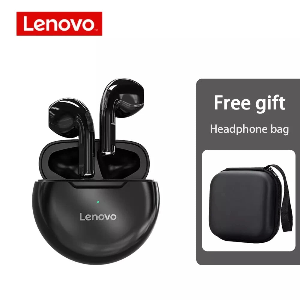 Original Lenovo HT38 Bluetooth Headset Wireless Bluetooth Headphones with Waterproo Wireless Charging Case