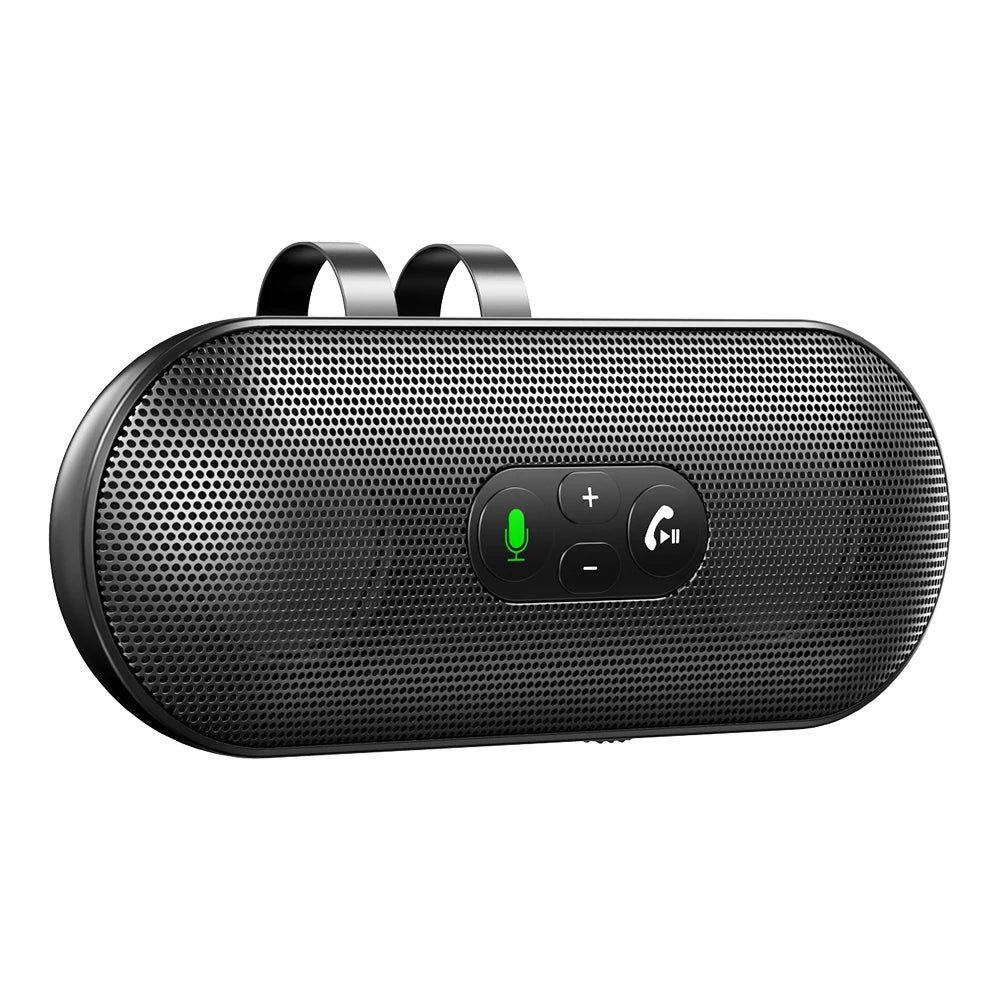 Bluetooth 5.4 Car Kit Handsfree Dual 3W Speakerphone Sun Visor Speaker Mp3 Player Wireless Music Receiver With Voice Assistant