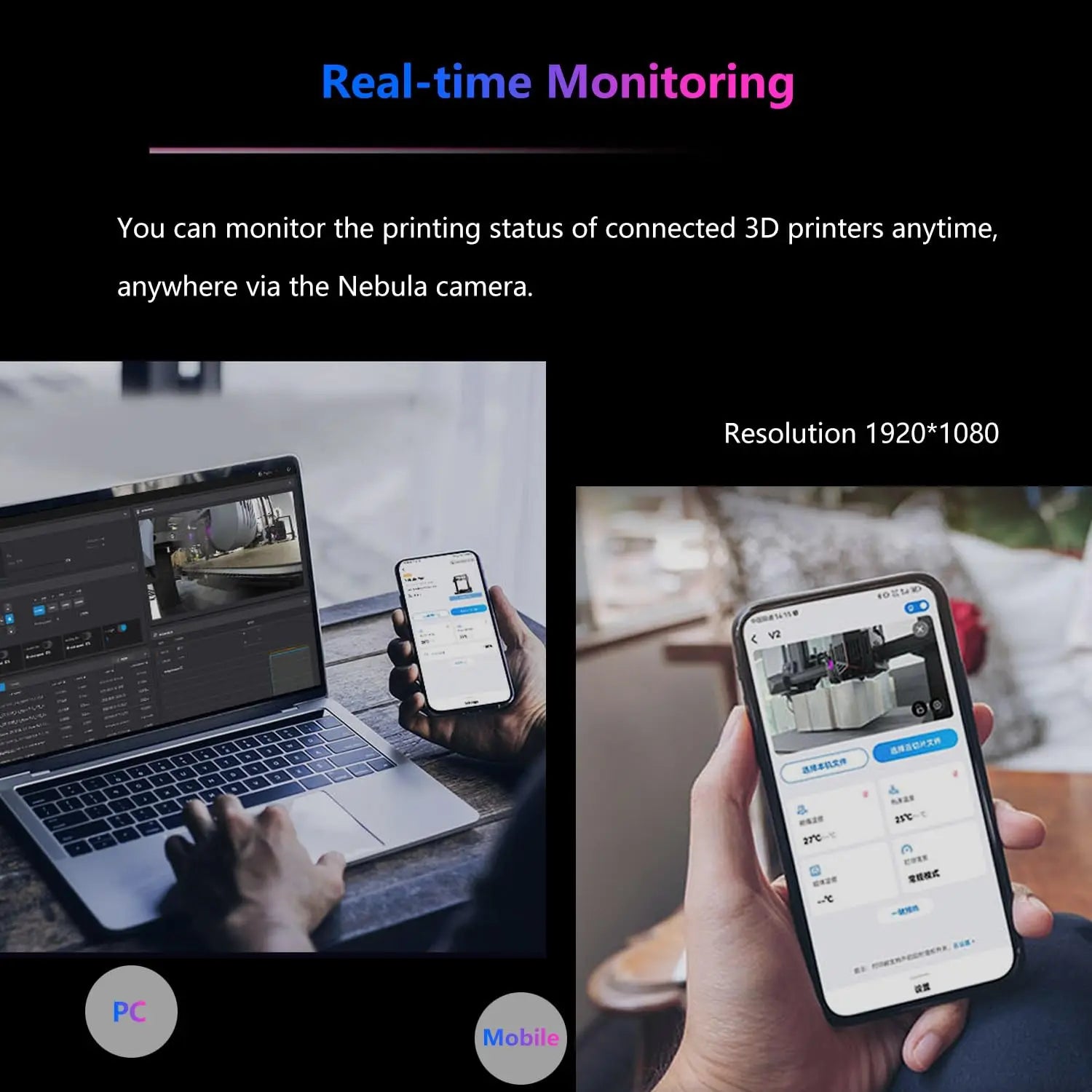 Creality Nebula Camera Upgrade 24Hour Real-time Monitoring Time-lapse Filming Night Vision Function for Ender 3V3/PLUS/KE/CR10SE