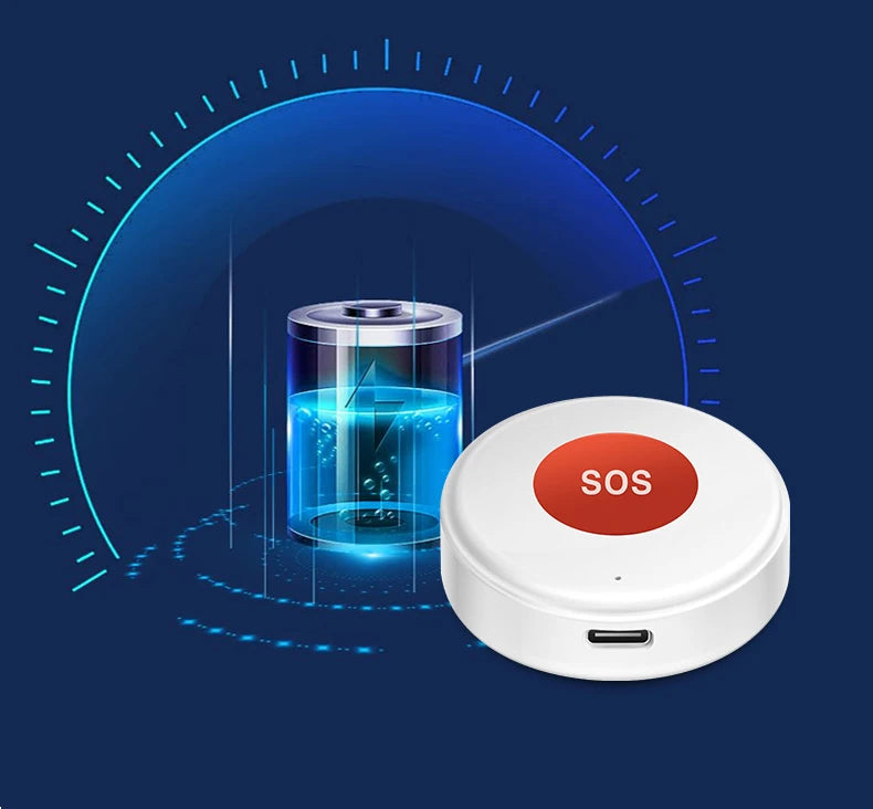 Smart Life APP WiFi SOS Emergency Button Tuya Home Security Elderly Children One Click Call Help Alarm Remote Notification