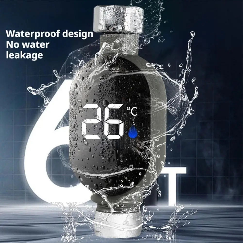 Digital Shower Thermometer Instant-Read LED Display 0℃~99℃ Waterproof Bath Thermostat For Home Bathroom Temperature Measurement