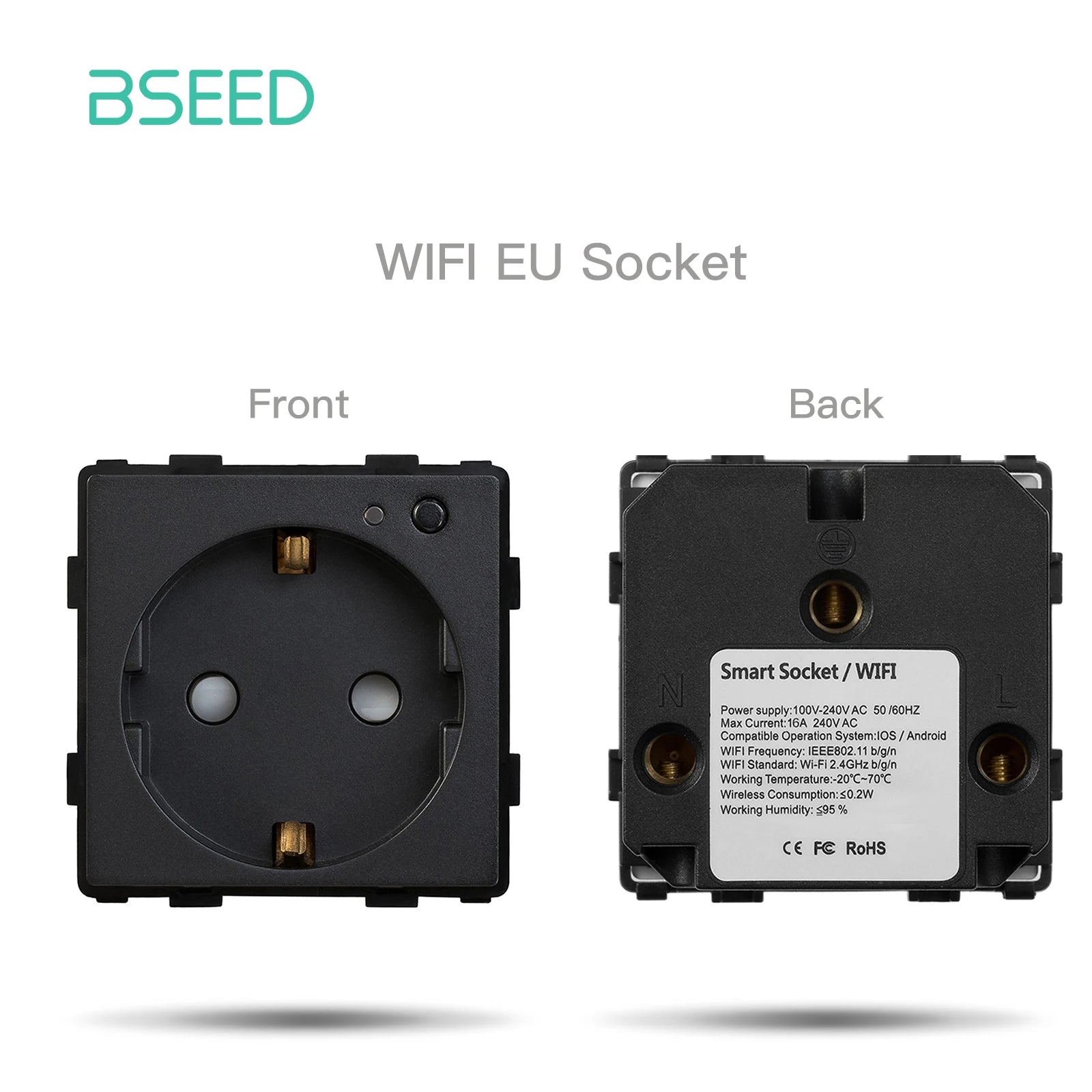 BSEED Wifi Roller Shutter Curtian Dimmer Touch Switches Glass Panel EU Socket Tuya Smart Plug Spare Parts DIY Free Combination