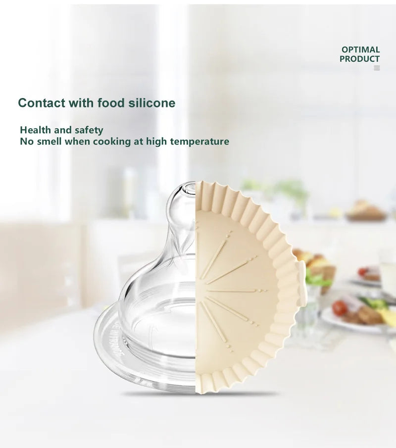 Air Fryer Baking Tray Reusable silicone baking basket Grill Pan food-grade safe non-stick fryers ovens microwave oven