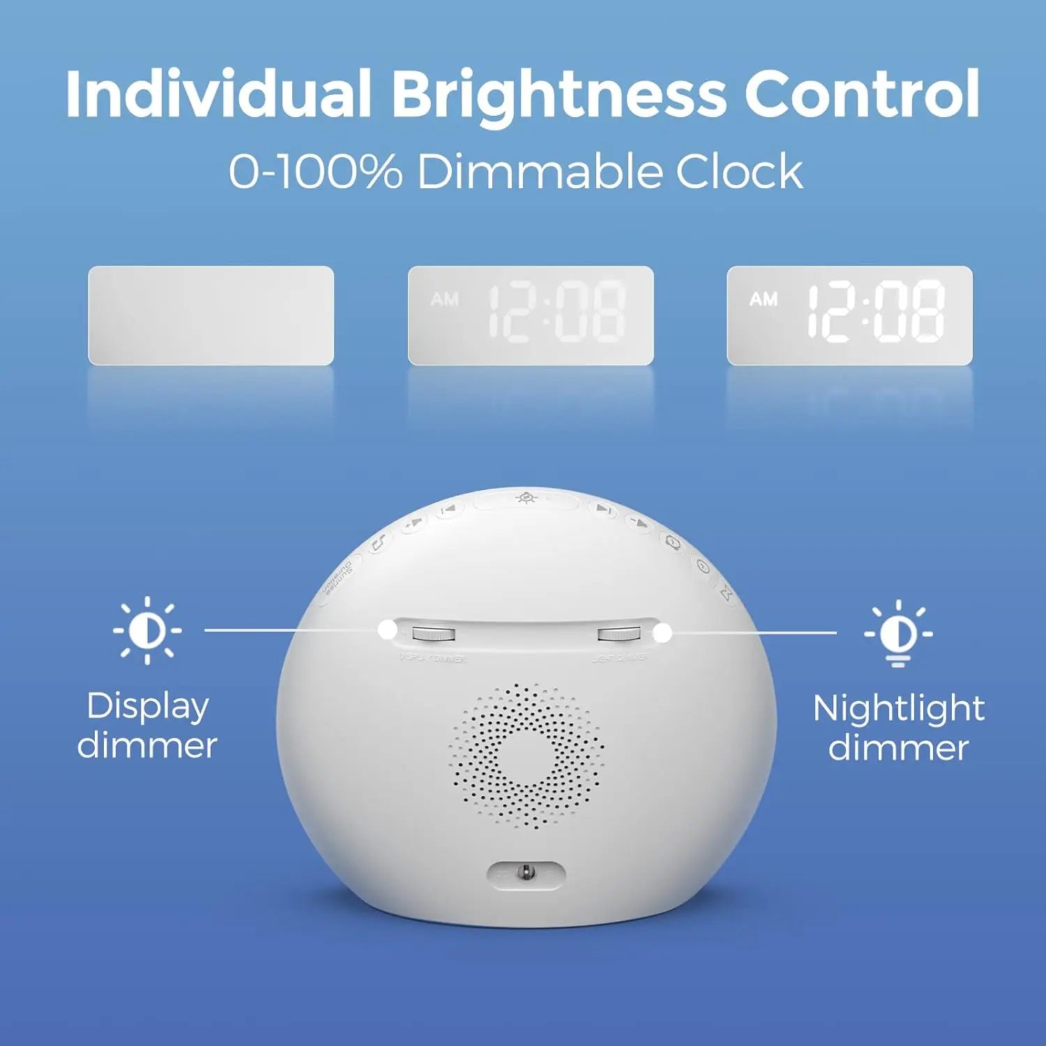 Awakening Wake Up Sunrise Alarm Clock Table Clock Dimmable with 3 Ring 8 Nightlight 26 Sound Sleep Timer Night Light