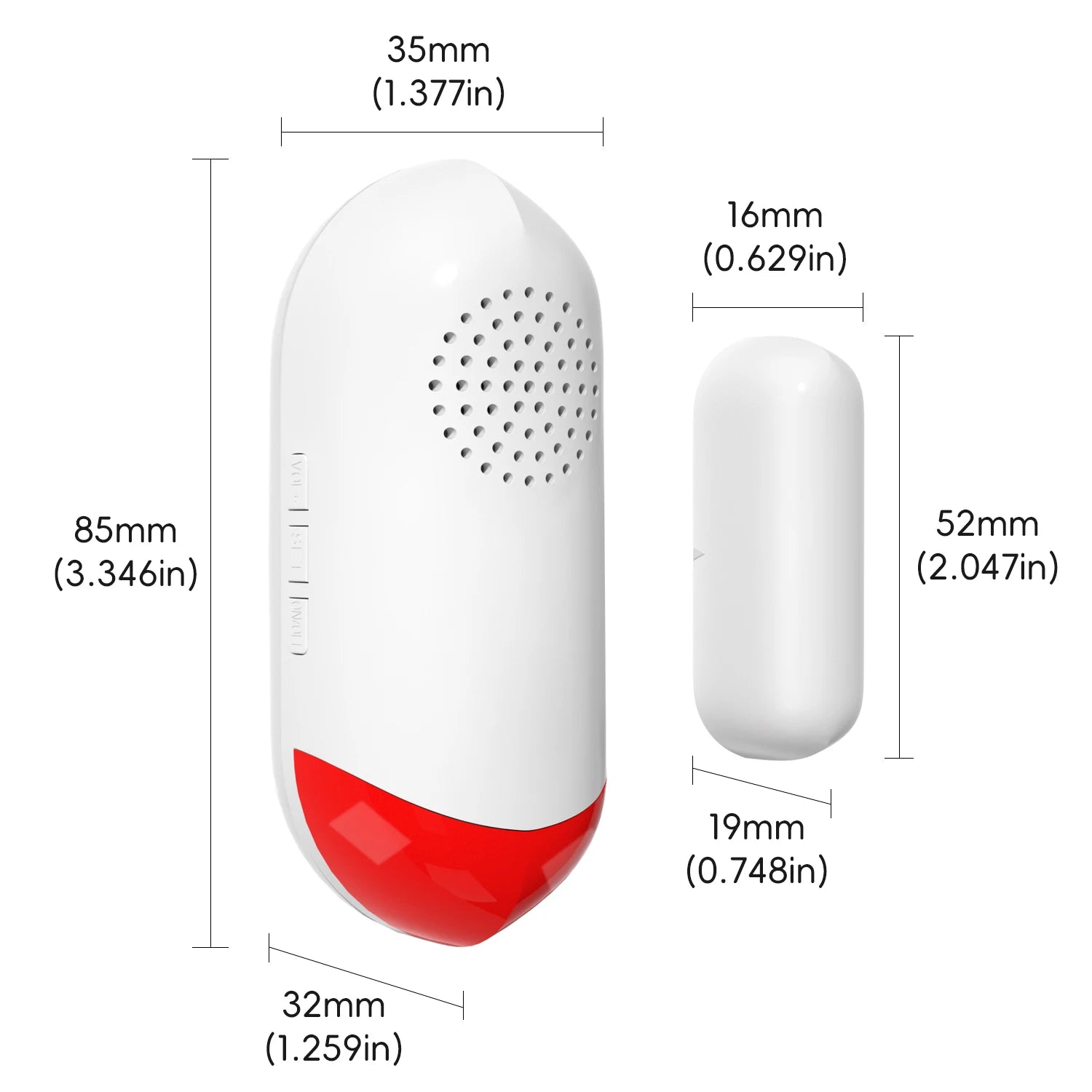 Tuya Smart WiFi Door Window Sensor 100dB Siren LED Flashing Light Smart Life App Control Wireless Home Safety Security Alarm