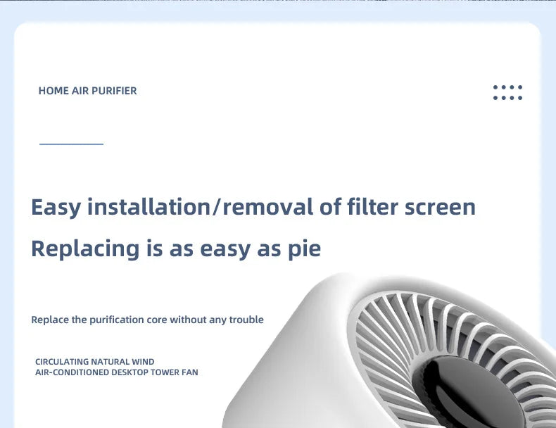 TINSOL New Mini Air Purifier HEPA Filter uses negative ion technology to eliminate formaldehyde odors smoke and dust particles