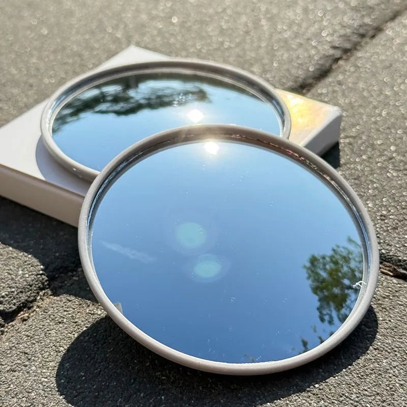 Travel Handheld Selfie Mirror INS Portable Round Reflection Convex Mirrors for Photography Prop Vlogging Traveling Accessories