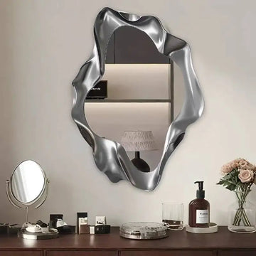 Irregular Universal Mirror Sensor Bathroom Classic Luxury Living Room Wall Art Decoration Vanity Wood Espejos Para Pared Miroir