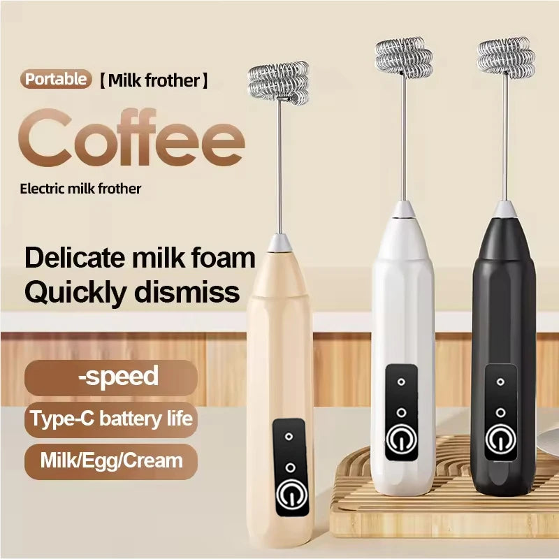 GBBMA Electric Milk Frother Handheld Egg Beater Foamer Coffee Maker Electric Blender Mixer Mini Portable Blender Kitchen TooBMA