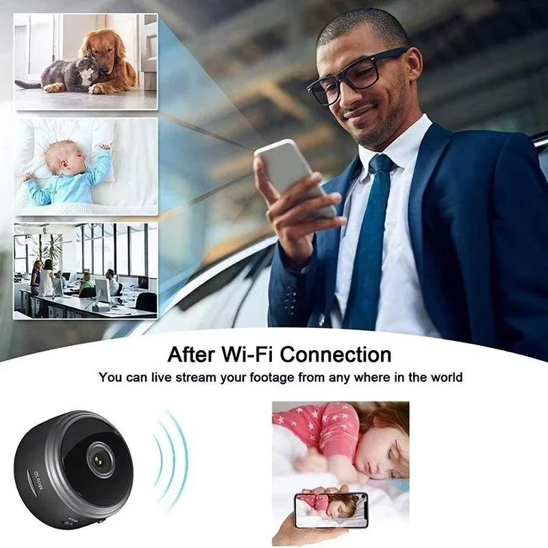 Mini Security Protection Camera Smart WiFi Wireless Video Surveillance 1080P HD Indoor Night Vision Secret Security Hoome Camera