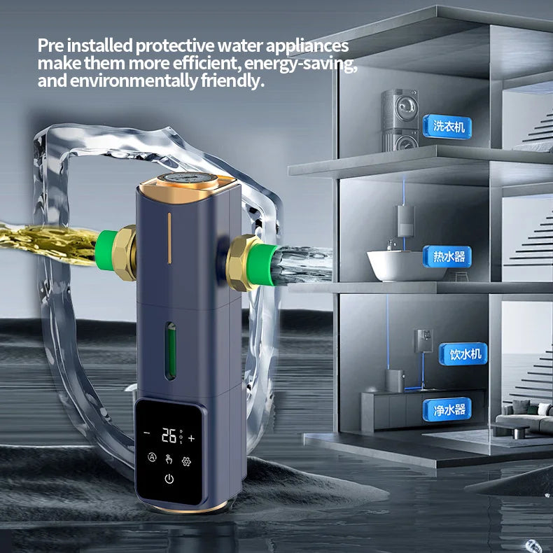 BORVA High Flow Rate Smart Home Central Bionic Water Purification Pre-Filter with Automatic Timed Self-Cleaning 8T