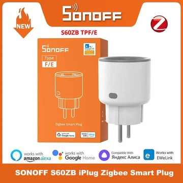 SONOFF S60ZB iPlug Zigbee Smart Plug Energy Monitoring Wireless Socket Timer Smart Switch Voice Control Google Home Amazon Alexa