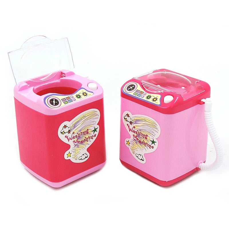 Washing Machine Toy Mini Electric Makeup Brush Cleaner Automatic Cleaning Washing Machine Play Home Toy Coffee Mixer