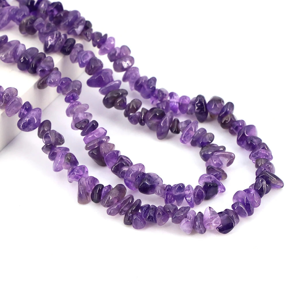 3-5mm/5-8mm Natural Garnet Amethyst Aquamarine Beads Irregular Freeform Chip Gravel Shape Stone Bead DIY Jewelry Making Bracelet