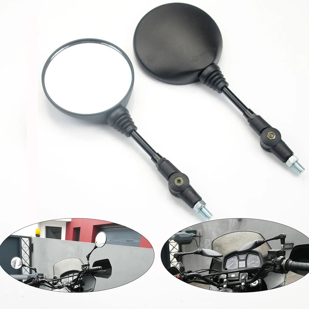 2pcs Foldable Round 10MM Scooter Rear Mirror for KTM Mirror Motocross Accessories for Bike Rearview Motorcycle Mirrors