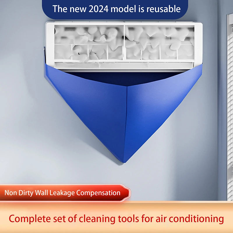Air Conditioner Cleaning Bag with Pipe Ac Cleaning Kit Cleaner Cover Waterproof Home Air Conditioning Filter Washing Aircon Tool