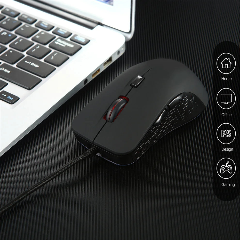 Jomaa Heated Mouse Warmer for Cold Winter Wired Computer Mice 2400 DPI Adjustable Gaming Mouse for Gamer Heating Mouse