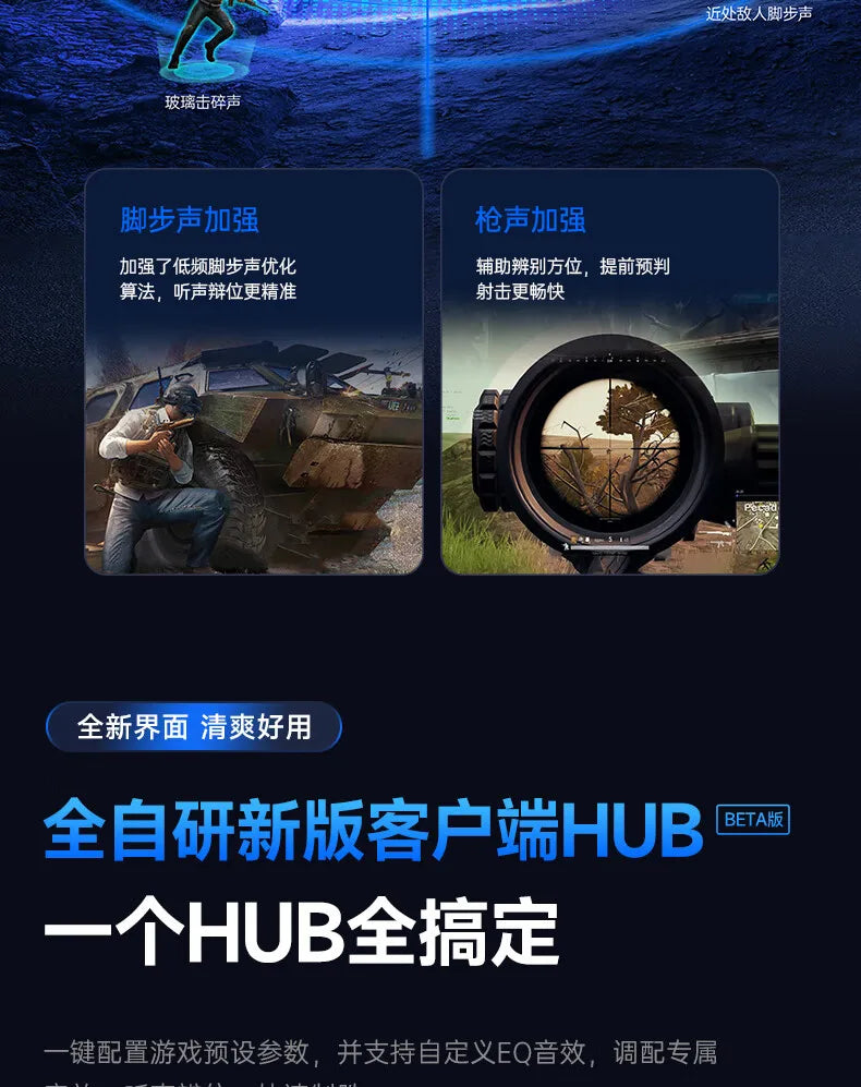 Newly Upgraded MCHOSE V9 Pro Over-Ear Gaming Headset with Four-Mode Connectivity Long Battery Life for Gaming and Entertainment