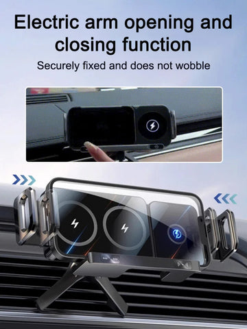 Intelligent Mobile Phone/Pad Holder Magnetic Phone Holder for Car Auto Rotating Phone Holder Wireless Car Charger