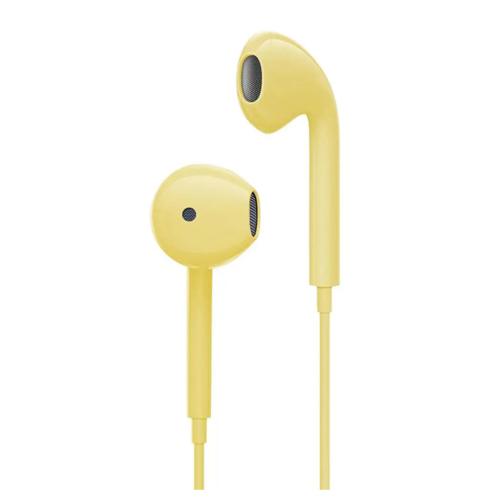 Universal 3.5mm Wired Headphones With Microphone Hands-free Calls Subwoofer Music Earplugs Ergonomic Comfortable 3.5mm Earphones