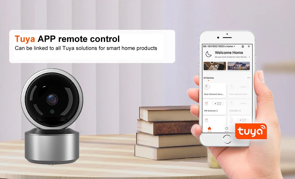 Smart Life 5MP IP WiFi Camera Surveillance Security Baby Monitor Automatic Human Tracking Cam Two Way Audio Indoor Video Camera