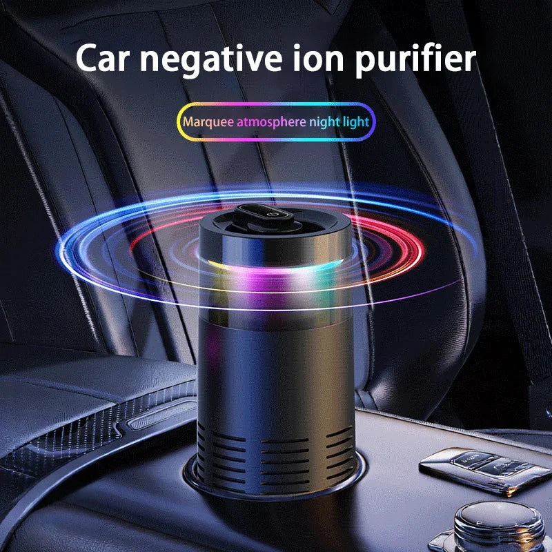 Car Air Purifier Rapid purification Removing Formaldehyde Odors Inside Car Negative Ion Ambient Light Car Air Purifier 2026