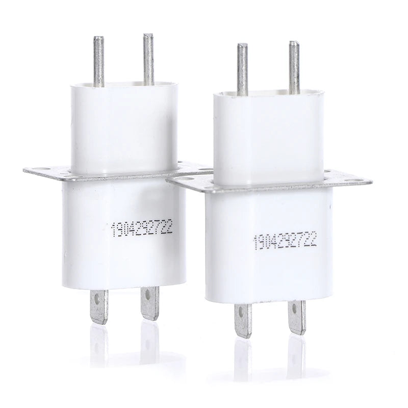 2 pcs Microwave Oven Magnetron Tube with Through-Core Capacitor Pin Sockets Electronic Converter for Home Appliance Repair