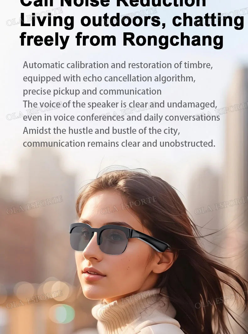 2026 New Smart Glasses Bluetooth Call Voice Assistant Music Outdoor Sport Smartglasses Men Women UV-Protection SunGlasses