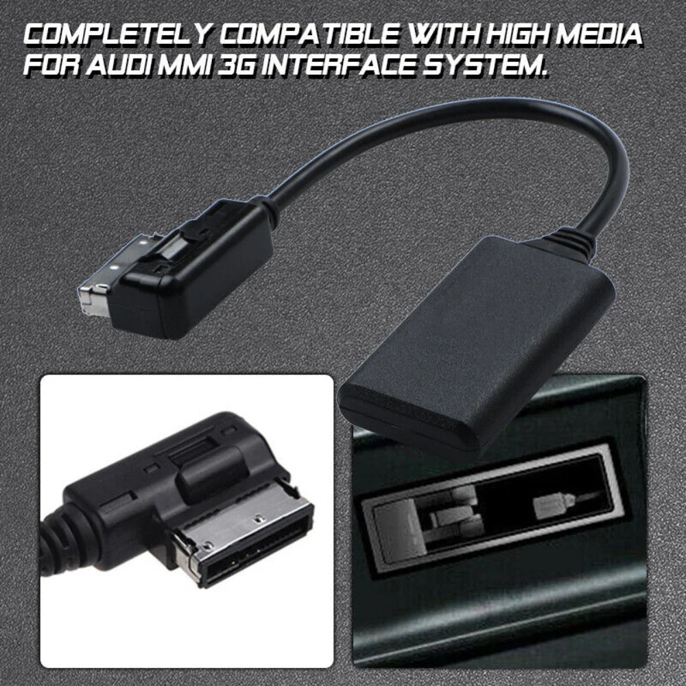 AMI MMI Bluetooth Music Interface AUX Audio Cable Adapter For Audi A1 A3 A5 A6 A8 Q3 Q5 Q7RS4 S3 S4 S5 S6 S7 A6L A8L Q7 A3 2010+