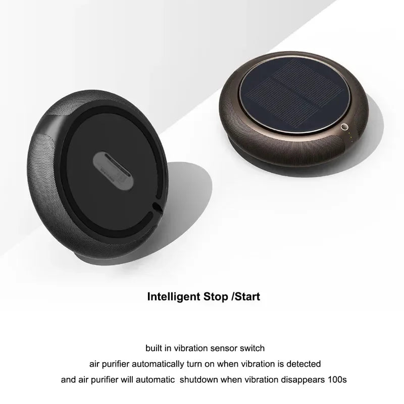 Youpin Air Purifier Solar Charging Car Ionizer HEPA Filter Ion Deodorant Car Aroma Machine Air Fresh Usb Rechargeable Home New