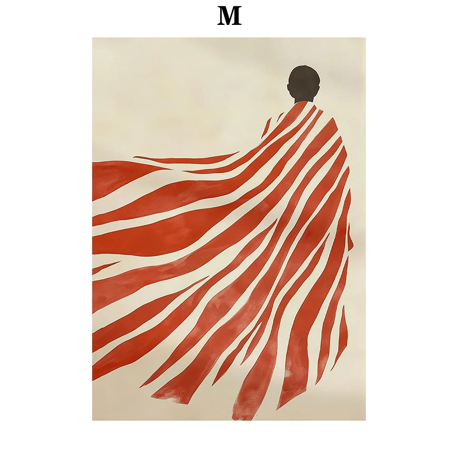 Abstract Dancer Wall Art Modern Women Minimalist Portrait Art Fashion Wall Art Canvas Painting Nordic Poster Room Decor