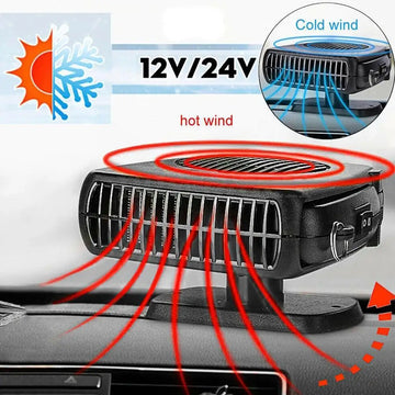 Car Heater 12/24V 150W Dryer 2 in 1 Electric Heater Cooling Fan Air Windshield Defogging Defrost Defogger Defroster Accessories