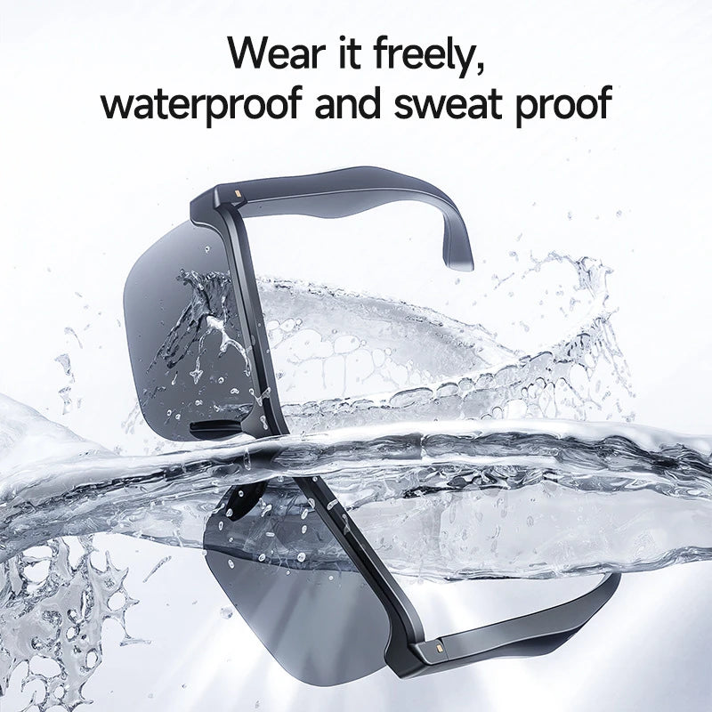 AI HD Smart Glasses Bluetooth Music Glasses Voice Assistant Calling Control Music UV Polarized Multifunctional Sunglasses
