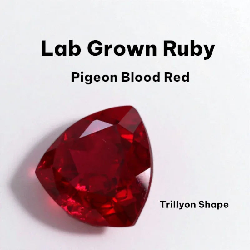 Lab Grown Ruby Various Shape Pigeon Blood Red Charms Gemstone for DIY Jewelry Making Materials Selectable Certificate