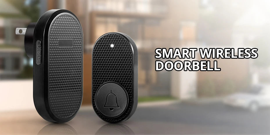 Wireless Doorbell with 33 Songs Melody Smart Home Welcome Chime Kit 4 Level Volume Intelligent Door Bell 150m Transmission