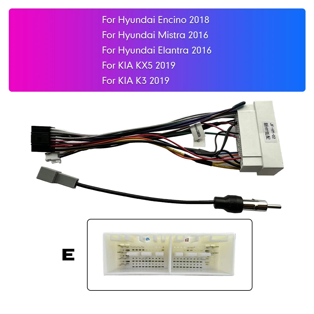 Car Audio MP5 Player Power Cable Android Car Radio Stereo GPS Central Automotive Multimedia Player Accessories for Hyundai Kia